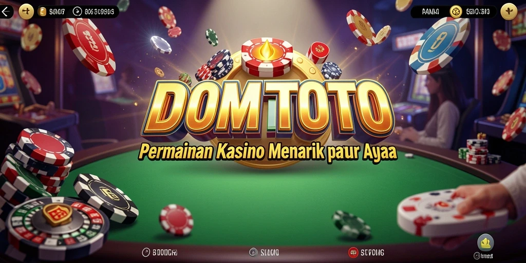 Screenshot gameplay <strong>DOMTOTO</strong> dengan suasana Kasino yang menarik.