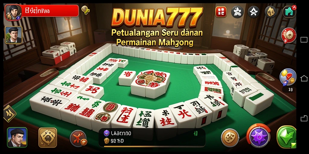 Screenshot DUNIA777 menampilkan gameplay Mahjong yang menarik dan menantang.