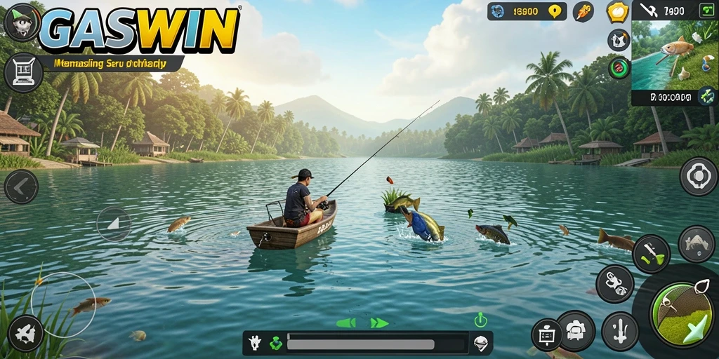 Tangkapan ikan yang beragam dan grafis menakjubkan dari GASWIN.