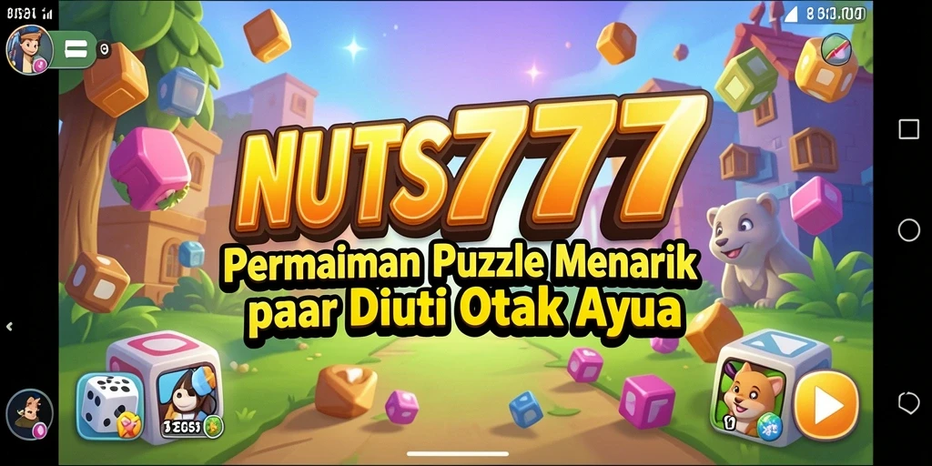 Tampilan gameplay seru dari NUTS777 saat menyelesaikan puzzle.
