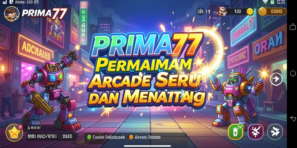 Tangkapan layar utama gameplay seru PRIMA77 dengan berbagai level menantang.
