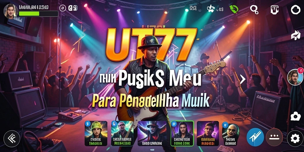 Tampilan gameplay UT77 dengan berbagai pilihan lagu musik.